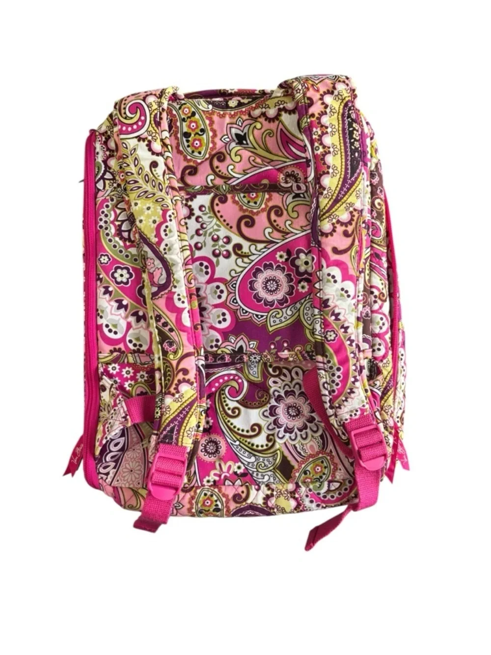 Vera Bradley Quilted Very Berry Paisley Backpack Pink Floral Pattern